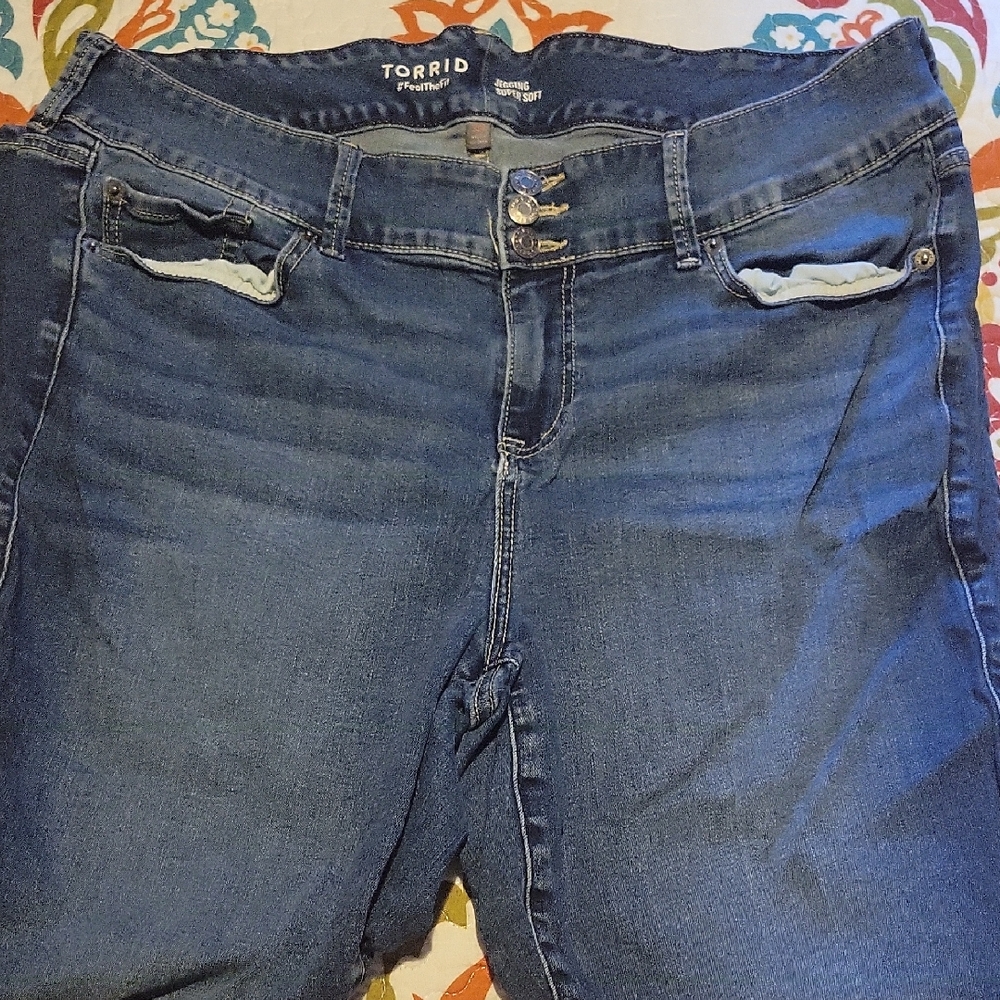 Torrid High Rise Dark Blue Jeans